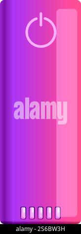 Symbol für externe Powerbank. Cartoon des externen Powerbank-Vektorsymbols für Webdesign isoliert auf weißem Hintergrund. Externes Powerbank-Symbol im Cartoon-Stil Stock Vektor