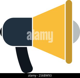 Werbeaktion Megaphon Symbol. Flaches Farbdesign. Vektorgrafik. Stock Vektor
