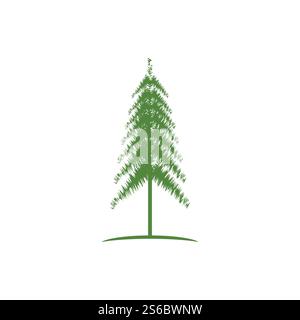 Kiefernbaum-Logo-Vektor-Design Stock Vektor