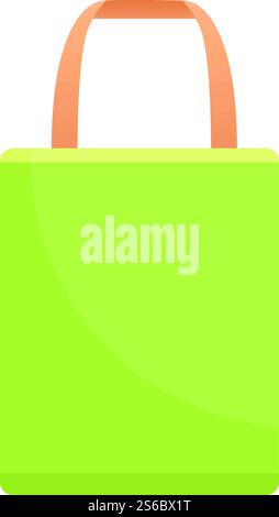 Care ECO Bag-Symbol. Cartoon der Obacht-Eco-Tasche Vektor-Symbol für Web-Design isoliert auf weißem Hintergrund. Care Eco Bag Icon im Cartoon-Stil Stock Vektor