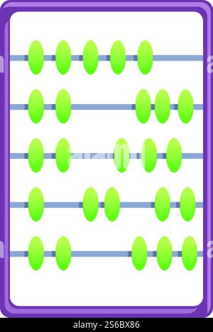 Symbol „Abacus berechnen“. Zeichentrick des Symbols für die Berechnung des Abakus-Vektors für Webdesign isoliert auf weißem Hintergrund. Berechnen Sie Abacus-Symbol, Cartoon-Stil Stock Vektor