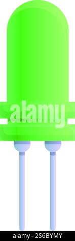 Symbol für Widerstand Kondensator. Cartoon des Widerstands Kondensator Vektor-Symbol für Web-Design isoliert auf weißem Hintergrund. Widerstand Kondensator Symbol, Cartoon Stil Stock Vektor