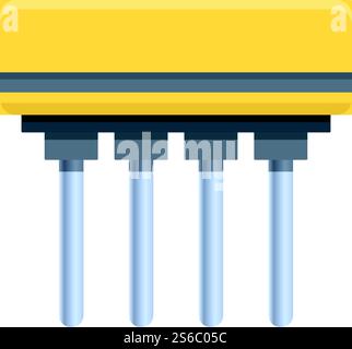 Kondensatorsymbol. Cartoon des Kondensatorvektorsymbols für Webdesign isoliert auf weißem Hintergrund. Kondensatorsymbol, Cartoon-Stil Stock Vektor