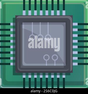 Symbol für Notebookprozessor. Cartoon des Vektorsymbols für das Webdesign auf weißem Hintergrund. Notebookprozessor-Symbol, Cartoon-Stil Stock Vektor