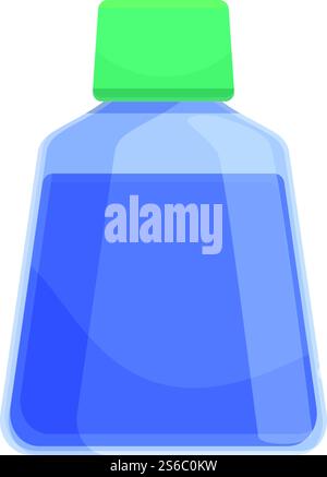 Symbol für die tägliche Zahnspülung. Cartoon des täglichen Dentalspülvektorsymbols für Web-Design isoliert auf weißem Hintergrund. Daily Dental Spülung Icon, Cartoon Stil Stock Vektor