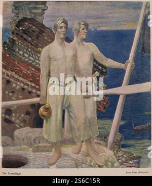 Fritz Erler - Die Fremdlinge, 1905. Stockfoto