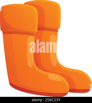 Herbststiefel-Symbol. Cartoon des Herbst Stiefel Vektor-Symbol für Web-Design isoliert auf weißem Hintergrund. Herbststiefel-Ikone, Cartoon-Stil Stock Vektor