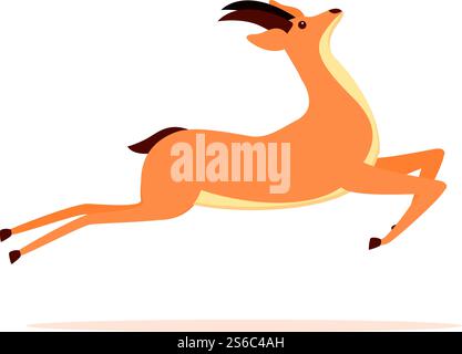 Gazelle-Symbol. Cartoon des Gazelle-Vektor-Symbols für Webdesign isoliert auf weißem Hintergrund. Gazelle-Ikone, Cartoon-Stil Stock Vektor