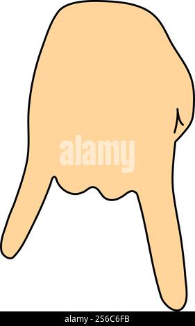 Baseball Catcher Gestensymbol. Bearbeitbare Kontur Mit Farbfülldesign. Vektorgrafik. Stock Vektor