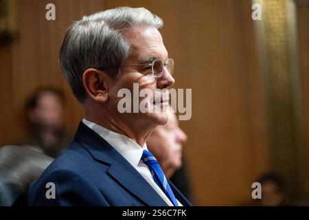 Washington, Usa. Januar 2025. Scott Bessent bei einer Anhörung des Finanzausschusses im US-Kapitol. Quelle: SOPA Images Limited/Alamy Live News Stockfoto