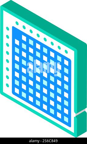 Isometrischer Ikonvektor für japanisches Kreuzworträtsel. japanisches Kreuzworträtsel. Isolierte Symboldarstellung. japanische Kreuzworträtsel isometrische Iconvektorillustration Stock Vektor