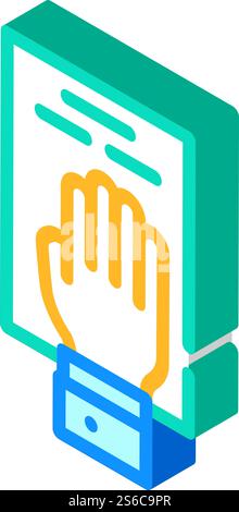 Eid auf konstitutionisometrischen Iconvektor. Eid auf Konstitutionszeichen. Isolierte Symboldarstellung. Eid auf konstitutionisometrische Iconvektorillustration Stock Vektor