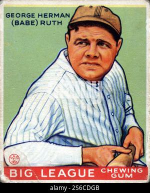 George Herman (Babe) Ruth, Big League Kaugummi Stockfoto