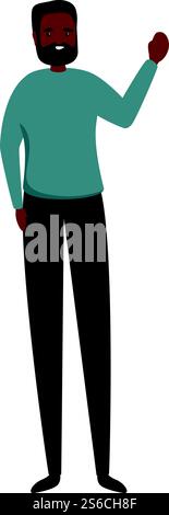 Historisches afrikanisches Lehrersymbol. Zeichentrick des historischen afrikanischen Lehrer-Vektor-Icons für Web-Design isoliert auf weißem Hintergrund. Historisches afrikanisches Lehrersymbol, Cartoon-Stil Stock Vektor