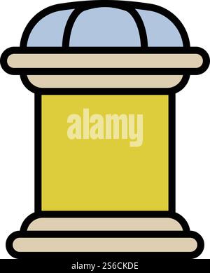 Symbol für Werbung im Freien. Umreißen Sie Werbung im Freien Vektor-Symbol für Web-Design isoliert auf weißem Hintergrund. Werbung für Außenwerbung, Umrissstil Stock Vektor