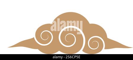 Chinesische Wolken Icon Vektor flache Design Stock Vektor