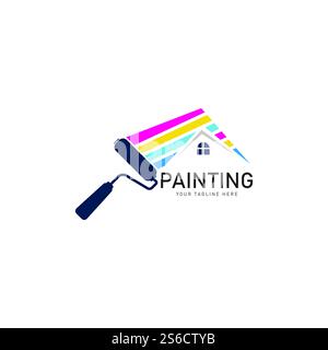 Bemalung Logo Vektor Illustration Design Vorlage Stock Vektor