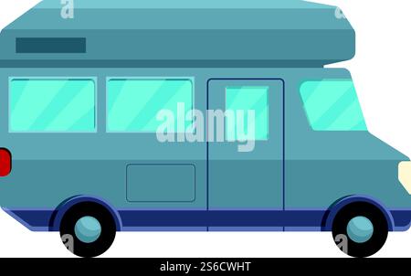Moderne Campingwagen-Ikone. Cartoon des modernen Lager-LKW-Vektor-Icons für Web-Design isoliert auf weißem Hintergrund. Moderne Campingwagen-Ikone im Cartoon-Stil Stock Vektor