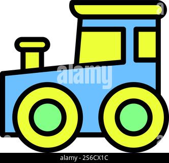 Spielzeugsymbol für den Babyzug. Umrisse Baby Zug Spielzeug Vektor Symbol für Web Design isoliert auf weißem Hintergrund. Spielzeugsymbol für den Babyzug, umrissener Stil Stock Vektor