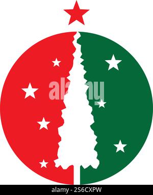Inostrationsdesign mit Kiefernbaumlogo Stock Vektor