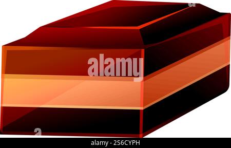 Schokoladen-Sandwich-Symbol. Cartoon von Schokolade Sandwich Vektor-Symbol für Web-Design isoliert auf weißem Hintergrund. Schokoladen-Sandwich-Ikone im Cartoon-Stil Stock Vektor