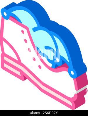 Clownstiefel und Hut isometrischer Iconvektor. Clown Stiefel und Hut Schild. Isolierte Symboldarstellung. Clownstiefel und Hut isometrische Icon Vektor Illustration Stock Vektor