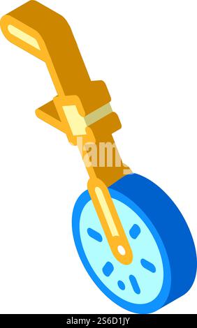 Isometrie-Geräte-Isometrie-Symbolvektor. Schild für Odometrie-Geräte. Isolierte Symboldarstellung. Isometrie-Ausrüstung Isometrie-Symbolvektor-Illustrationsfarbe Stock Vektor