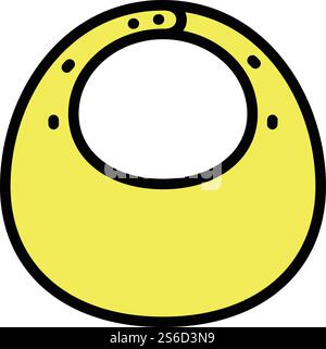 Symbol für Babykleidung. Umreißen Sie Babynahrung Kleidung Vektor-Symbol für Web-Design isoliert auf weißem Hintergrund. Babykost Kleidung Symbol, Umrissstil Stock Vektor