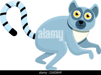 Lemuren-Affensymbol. Karikatur des Lemuren Affenvektorsymbols für Webdesign isoliert auf weißem Hintergrund. Lemuren-Äffchen-Ikone, Cartoon-Stil Stock Vektor