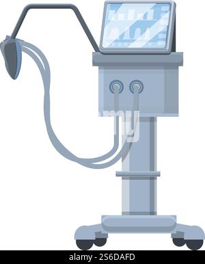 Symbol für medizinisches Gerät des Krankenhausbeatmungsgeräts. Cartoon des Krankenhausbeatmungsgerätes medizinisches Maschinen-Vektorsymbol für Web-Design isoliert auf weißem Hintergrund. Krankenhaus Beatmungsgerät medizinische Maschine Symbol, Cartoon Stil Stock Vektor