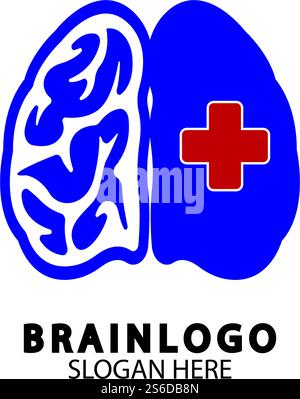 Brain Logo Designs Konzept Vektor, Gesundheit Brain Pulse Logo, Brain care Logo Vorlage Vektor Stock Vektor
