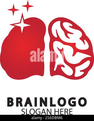 Brain Logo Designs Konzept Vektor, Gesundheit Brain Pulse Logo, Brain care Logo Vorlage Vektor Stock Vektor