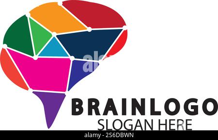 Brain Logo Designs Konzept Vektor, Gesundheit Brain Pulse Logo, Brain care Logo Vorlage Vektor Stock Vektor