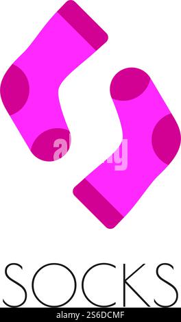 Socken Logo und Symbol Vektor flache Design Stock Vektor