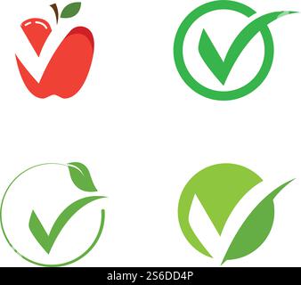 Design mit V-Letter Nature Logo Stock Vektor