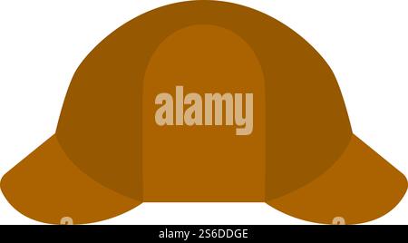 Sherlock-Hut-Symbol. Flaches Farbdesign. Vektorgrafik. Stock Vektor