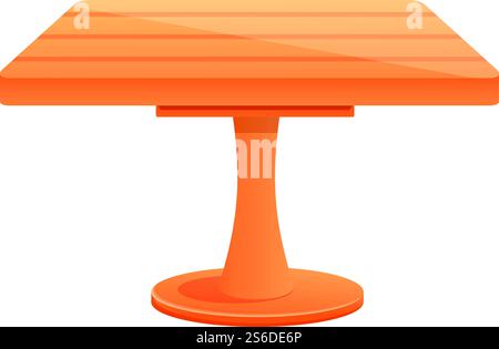 Symbol für Tisch im Freien. Zeichentrick des Tischvektorsymbols im Freien für Webdesign isoliert auf weißem Hintergrund. Tischsymbol im Freien, Cartoon-Stil Stock Vektor
