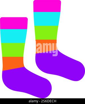 Socken Logo und Symbol Vektor flache Design Stock Vektor