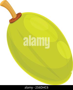 Grüne Nuss-Shea-Symbol. Cartoon des grünen Nuss-Shea-Vektorsymbols für Webdesign isoliert auf weißem Hintergrund. Grüne Nuss-Shea-Ikone, Cartoon-Stil Stock Vektor