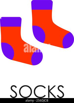 Socken Logo und Symbol Vektor flache Design Stock Vektor