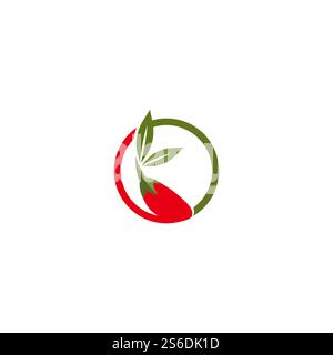 Goji-Beeren-Logo. Isolierte Goji-Beeren auf weißem Hintergrund Stock Vektor