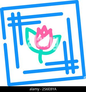 Gedruckter Wischfarbensymbolvektor. Gedrucktes Wischschild. Isolierte Symboldarstellung. Gedruckte Wischfarbensymbolvektorgrafik flach Stock Vektor