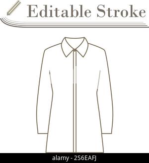 Symbol Für Business-Bluse. Bearbeitbare Kontur Einfaches Design. Vektorgrafik. Stock Vektor