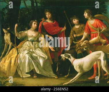 Gerrit van Honthorst (Utrecht 1590–1656) – die vier ältesten Kinder des Königs und der Königin von Böhmen Stockfoto