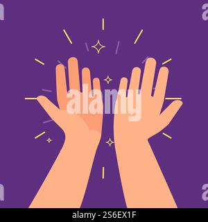 Hohe fünf Hände. Zwei Hände, die hohe fünf, großartige Arbeit leisten. Teamergebnis, freundliche Partner und informelles Konzept für Begrüßungen. Illustration hohe fünf Gesten Erfolg, Teamfreundschaft. Hohe fünf Hände. Zwei Hände, die hohe fünf, großartige Arbeit leisten. Teamergebnis, freundliche Partner und informelles Konzept für Begrüßungen Stock Vektor