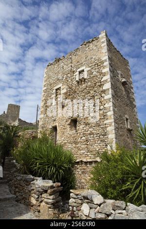 Traditionelles Haus im befestigten Dorf Vathia, Halbinsel Mani, Lakonien, Peloponnes, Griechenland, Europa Stockfoto