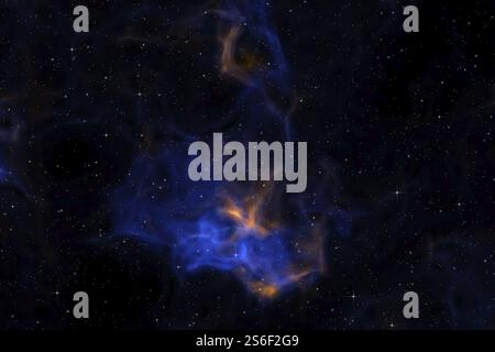 Illustration eines nahtlosen Nachthimmels mit vielen Sternen Stockfoto