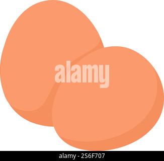 Symbol für Hühnereier. Isometrisch des Hühnereier-Vektorsymbols für Webdesign isoliert auf weißem Hintergrund. Hühnereier-Symbol, isometrischer Stil Stock Vektor