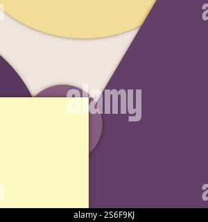 Abbildung eines modernen geschichtete flache Formen Hintergrund Stockfoto
