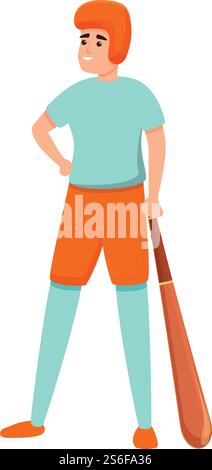 Symbol für die Ausrüstung des Baseballspielers. Cartoon des Baseballspielerausrüstungsvektorsymbols für Webdesign isoliert auf weißem Hintergrund. Baseballspieler-Equipment-Ikone, Cartoon-Stil Stock Vektor